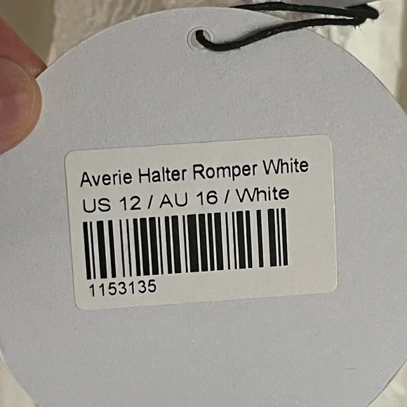 NWT Princess Polly Averie Halter Romper White - 12 - Picture 7 of 8